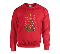 Puzzle Xmas Tree Jumper, Autism Awareness Christmas Day Ugly Gift Men Women Sweatshirt Unisex Kids Adults Top (Red, 12 Years)