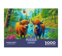 Puzzle Yak 1000 Pieces for Adults Jigsaw Educational Games Cattle on The Plateau Decoration Puzzle Gifts for Men for Kids And Adults 70x50cm/1000pcs