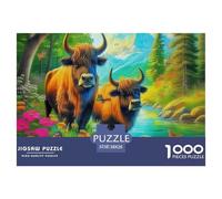 Puzzle Yak 1000 Pieces Puzzles for Adults Educational Games Cattle on The Plateau Home Decoration Ladies' Gifts for Kids And Adults 38x26cm/1000pcs