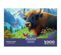 Puzzle Yak 1000 Pieces Puzzles for Adults Puzzle Games Cattle on The Plateau Decoration Puzzle Gifts for Men for Kids And Adults 70x50cm/1000pcs