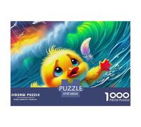 Puzzle Yellow Duck 1000 Piece Jigsaw Challenge Toy Cute Animal Theme Home Decoration Ladies' Gifts for Both Adults And Children 38x26cm/1000pcs