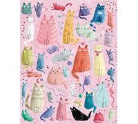 Puzzled Cats: A Delightful 1000 Piece Jigsaw Puzzle from Two Bird Press. Premium Quality Puzzle Board, Low Luster Matte Finish, Tight Pick-Me-Up Fit