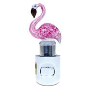 Puzzled Flamingo LED Night Light, 4.5 Inch Plug in Energy Efficient Decorative Wall Lamp Manual On & Off Portable Lights Stairways Bedroom Kitchen Hallways Bathroom Tropical Animal Themed Home Decor
