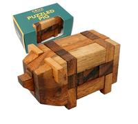 Puzzled Pig Wooden Puzzle - Premium, Kumiki Style Wooden Brainteaser Puzzle