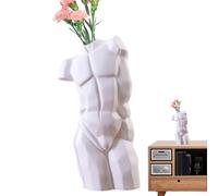 puzzlegame Body Flower Vase | Male Body Art Ceramic Plant Vase | Human Body Art Vase, Creative Man Statue Art Vase for Flowers