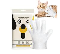 puzzlegame Dog Cleaning Gloves Wipes - Wash Free Pet Wipes Gloves - Shampoo Free Deodorizing Mitts Pet Supplies for Eye, Ear, Bums, Paws, Furs Cleaning and Nourishing