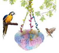 puzzlegame Hung Bird Bed | Warm Cushion Bed for Parrots | Cute Bird Bed Nest Hung for Parakeet, Lovebirds, Small to Medium Birds, Bird House Accessories