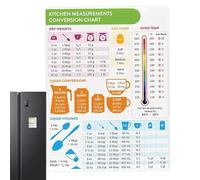 puzzlegame Kitchen Measurement Conversion Chart Magnet - Cooking Times Chart Magnet,Kitchen Tools, Baking Accessories, for Bakers, Weight, Liquid, Temperature Recipe Measuring Tool