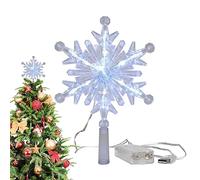 puzzlegame Snowflake Topper For Tree, Decorative Tree Topper with Diversed Lighting Modes, Snowflakes Decor for Tree Toppers Decorations, Tree Topper Lighted