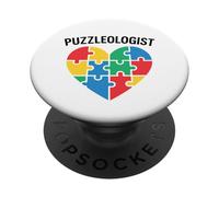 Puzzleologist Jigsaw Puzzle Lover Solver Women Kids Puzzler PopSockets Adhesive PopGrip