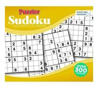 Puzzler Sudoku Desk Calendar 2026, Daily Brain Teaser with 300 Puzzles, Yellow, Progressive Difficulty Levels, Desktop Format