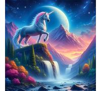 Puzzles 100 for Adults jigsaw puzzles for adults 100 Piece Puzzle Home Challenging Educational Games Home Decoration puzzle Gifts (Fantastic Landscapes Unicorns)