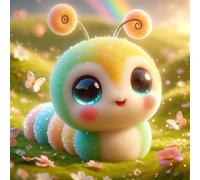 Puzzles 100 Pieces for Adults,13.8x13.8 Inch Jigsaw puzzles for adults Challenging Educational Games Home Decoration Puzzle Theme:Cute Caterpillar