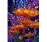 Puzzles 1000 for Adults, Butterfly Mushroom Wooden Jigsaw BLQSBGA0-197