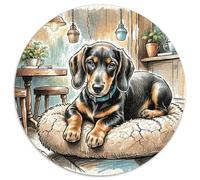 Puzzles 1000 Piece 1000pcs (67.5x67.5cm) for Adults & Kids Dobie Dog Challenging & Educational Art Animal Cute Pets Family Game Cardboard Challenge