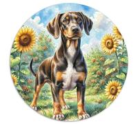 Puzzles 1000 Piece 1000pcs (67.5x67.5cm) for Adults & Kids Dobie Dog Challenging & Educational Art Animal Cute Pets Educational Games Cardboard Challenge