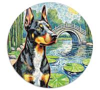 Puzzles 1000 Piece 1000pcs (67.5x67.5cm) for Adults & Kids Dobie Dog Challenging & Educational Art Animal Cute Pets Educational Games Cardboard Challenge