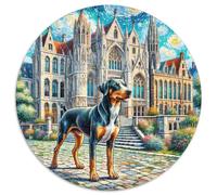 Puzzles 1000 Piece 1000pcs (67.5x67.5cm) Toy for Kid Dobie Dog Challenging & Educational Art Animal Cute Pets Family Game Cardboard Challenge