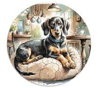 Puzzles 1000 Piece 1000pcs (67.5x67.5cm) Toy for Kid Dobie Dog Challenging & Educational Art Animal Cute Pets Family Game Cardboard Challenge