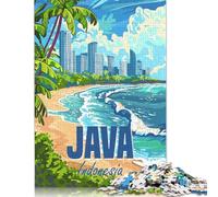 Puzzles 1000 Piece Java Island Indonesia Jigsaw Puzzles Wooden Puzzles for Adults And Age 18 And Up Intellectual Game 1000pcs (75x50cm)