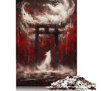 Puzzles 1000 Piece Jigsaw Kitsune Torii Gate Puzzle for Adults And Teenagers Gifts Paperboard Jigsaw Puzzles Educational Toys Family Games 38x26cm/1000pcs