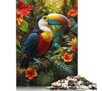 Puzzles 1000 Piece Tropical Toucan Jigsaw Puzzles Wooden Puzzles for Adults And Age 18 And Up Intellectual Game 1000pcs (75x50cm)