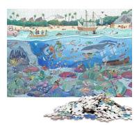 Puzzles 1000 Piece Underwater Paradise Jigsaw Puzzles for Adults Wood Jigsaw Jigsaw Puzzles for Adults Birthday Present 1000pcs (75x50cm)