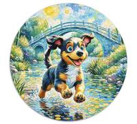 Puzzles 1000 Pieces 1000pcs (67.5x67.5cm) for Adults Dobie Dog Challenging & Educational Art Animal Cute Pets Family Game Cardboard Challenge