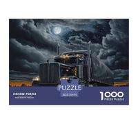 Puzzles 1000 Pieces Age 12+ for Adults 。 Puzzles for Adults Big Truck 1000 Piece Puzzle Educational Games-The Persistence of The Night-Home Decoration Puzzle 70x50cm/1000pcs