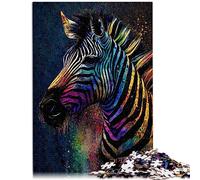 Puzzles 1000 Pieces Cardboard Puzzles Zebra Ink Painting Recycled Cardboard Gift for Adults and Kids 10.27x14.96inch
