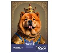 Puzzles 1000 Pièces Chow Chow Dog King Puzzle Adulte, Jeu De Réflexion, Analyse Et Logique, Cadeaux De Noël Et D'anniversaire 70x50cm/1000pcs