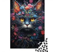 Puzzles 1000 Pieces Colorful Psychedelic Cat from The Future65 Jigsaw Puzzle Boys And Girls Difficulty Puzzle Educational Toy Games Family Decoration 1000pcs (75x50cm)