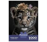 Puzzles 1000 Pièces Cute Baby Fluffy Tiger Puzzle Adulte, Jeu De Réflexion, Analyse Et Logique, Cadeaux De Noël Et D'anniversaire 70x50cm/1000pcs