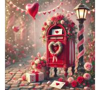 Puzzles 1000 Pieces for Adults,25.6x25.6 Inch Jigsaw puzzles for adults Challenging Educational Games Home Decoration Puzzle Theme:Romantic Mailbox