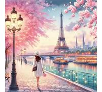 Puzzles 1000 Pieces for Adults,25.6x25.6 Inch Jigsaw puzzles for adults Challenging Educational Games Home Decoration Puzzle Theme:Fashionable Paris Streets