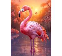Puzzles 1000 Pieces for Adults,29.5x19.7 inch Jigsaw puzzles for adults Challenging Educational Games Home Decoration Puzzle Theme: Pink Flamingo Sunset