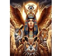 Puzzles 1000 Pieces for Adults,29.5x19.7 inch Jigsaw puzzles for adults Challenging Educational Games Home Decoration Puzzle Theme: Egyptian Angels Women Animals