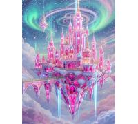 Puzzles 1000 Pieces for Adults,29.5x19.7 inch Jigsaw puzzles for adults Challenging Educational Games Home Decoration Puzzle Theme: Dreamy Aurora Castle