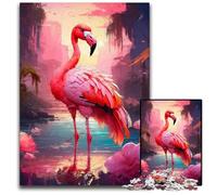 Puzzles 1000 Pieces for Adults A Flamingos Graceful Pose_195601b Puzzles for Adults Birthday Gift Idea, Challenging Brain Teaser Game 1000 PCS