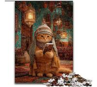Puzzles 1000 Pieces for Adults Abstract Cat, Suitable for Ages 14 And Up Home Decor Deal As Gifts for The Whole Family (Size 26x38cm)