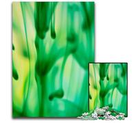 Puzzles 1000 Pieces for Adults Abstract Color Ink Green Wooden Puzzles Brain Teaser & Home Decor Perfect 1000 PCS(75x50cm)