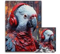 Puzzles 1000 Pieces for Adults African Grey Parrot Difficult Puzzles for Adults Home Activity for Holidays Birthdays And Family Game Nights 1000 PCS(38x26cm)