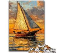 Puzzles 1000 Pieces for Adults African Sailboat Teenager Puzzles,Fun Games Every Piece Is Unique - Challenging Family Fun Game (38x26cm)