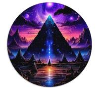 Puzzles 1000 Pieces for Adults Alien Planet Landscape Round Cardboard Jigsaw Intricate Design for Teenagers,DIY Decor,and Brain-Boosting Fun 67.5x67.5 cm