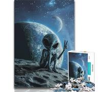 Puzzles 1000 Pieces for Adults Aliens from Outer Space Jigsaw,Challenging Game Toys Wall Decoration Unique Birthday And Xmas Gifts 75x50cm