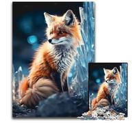 Puzzles 1000 Pieces for Adults Amazing Red Fox Jigsaw Puzzles Challenging Brain Teaser Family Activity Home Decor 1000 PCS(75x50cm)