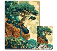 Puzzles 1000 Pieces for Adults Ancient Tree And Swirling Waters Wooden Puzzles Brain Teaser & Home Decor Perfect 1000 PCS(75x50cm)