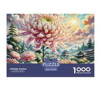 。 Puzzles 1000 Pieces for Adults And Kids,Chrysanthemum ,A Stunning View of Ancient Architecture 。 Puzzles, Unique Challenge Games (70x50cm/1000pcs)