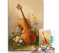 Puzzles 1000 Pieces for Adults Angel Playing Guitar Oil Painting,Help The Brain Exercise Addictive Toys to Cultivate Patience Artists Collection,Fine Art (38x26cm)