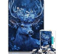 Puzzles 1000 Pieces for Adults Animal Deer Puzzles for Teenagers,Fun Games Every Piece Is Unique - Challenging Family Fun Game 26x38cm